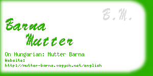 barna mutter business card